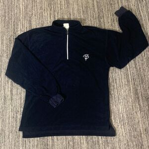 Bjorn D Mens Size XL Pullover Quarter Zip Front Henley‎ Shirt Navy Long Sleeves